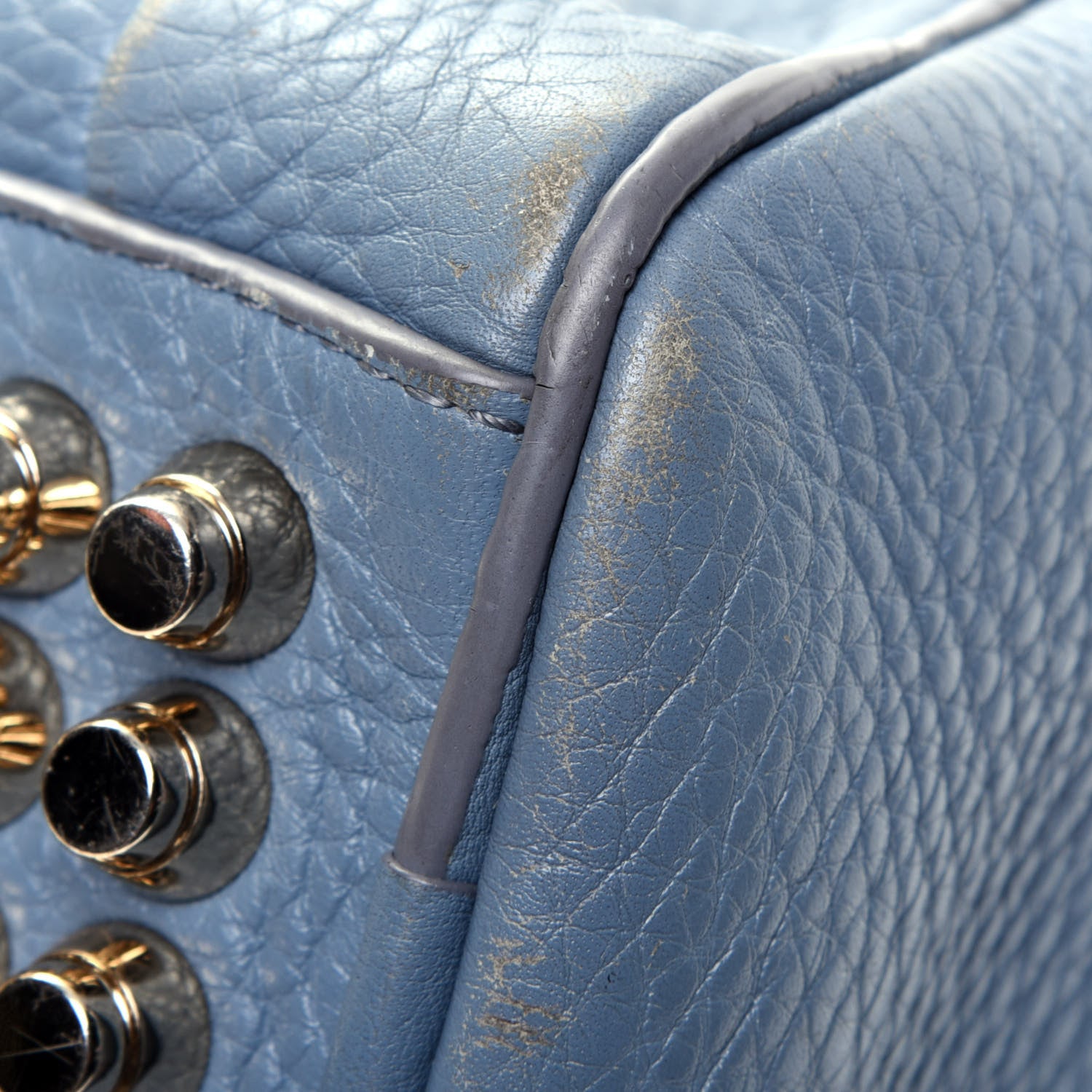 Alexander Wang Pebbled Lambskin Rockie Blue Pale Gold Hardware 14 of 24