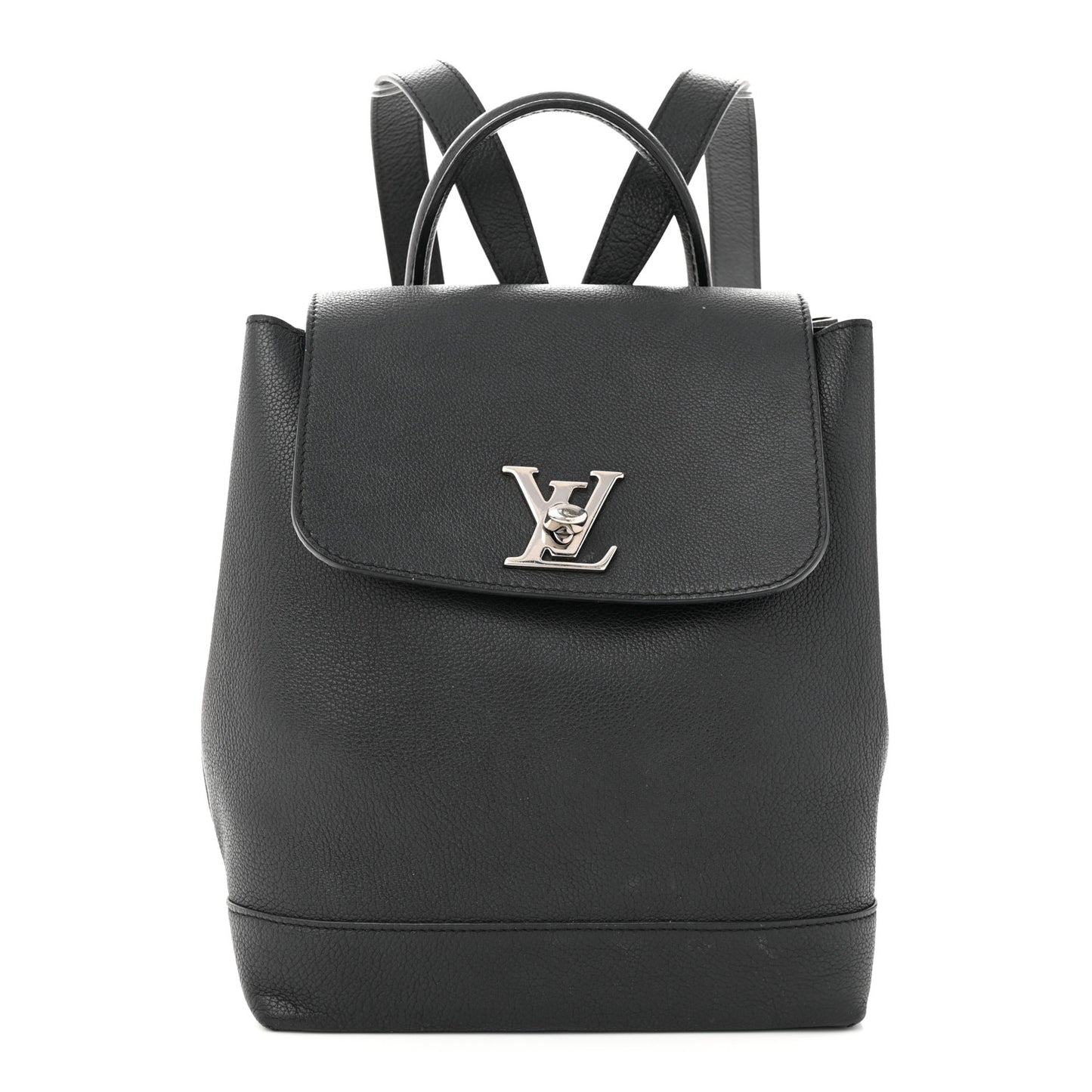 Calfskin Lockme Backpack Black