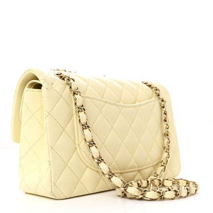 Chanel Caviar Quilted Small Double Flap Light Yellow 3 of 12