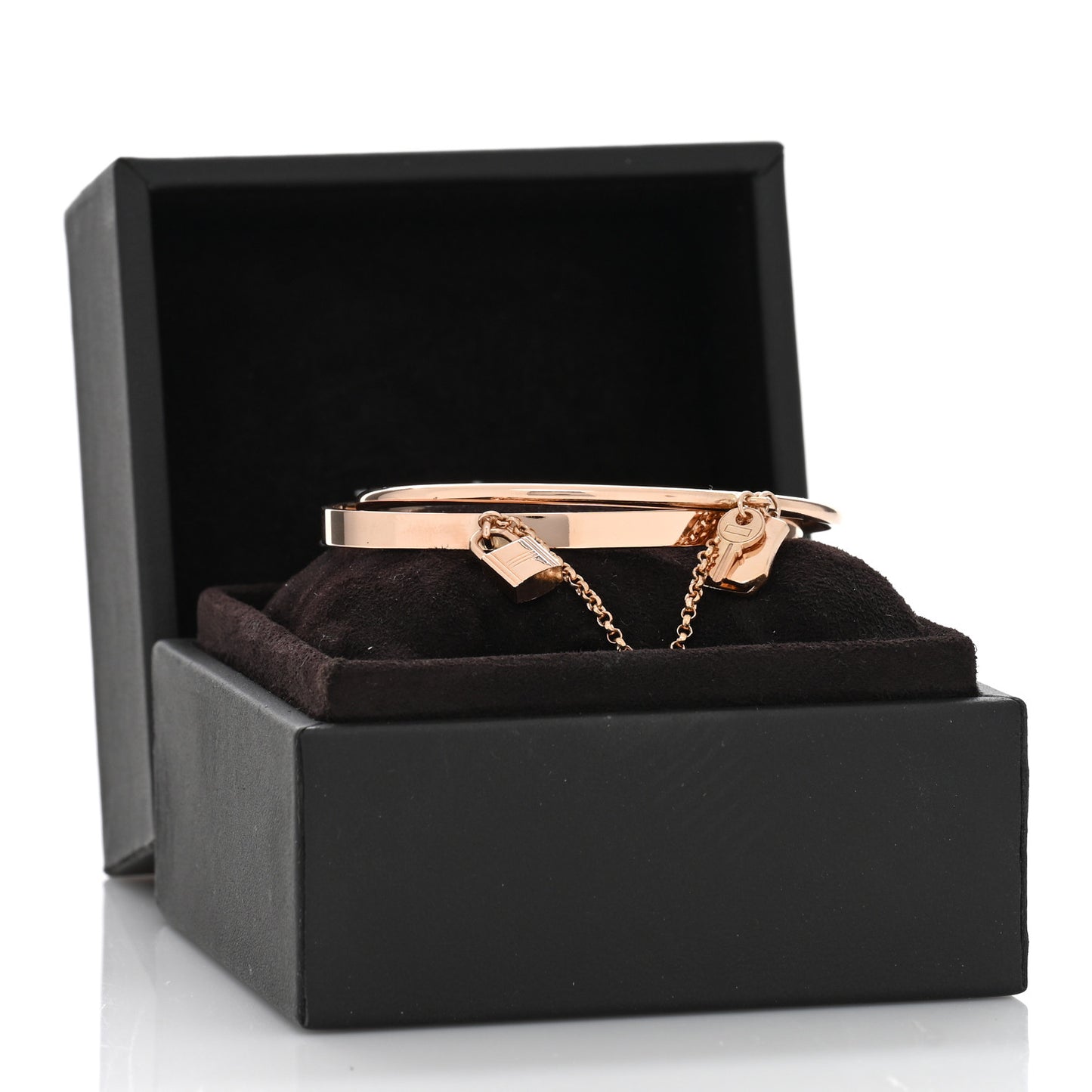 18K Rose Gold PM Kelly Clochette Double Cuff Bracelet SH