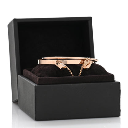 Hermes 18K Rose Gold PM Kelly Clochette Double Cuff Bracelet SH 4 of 4