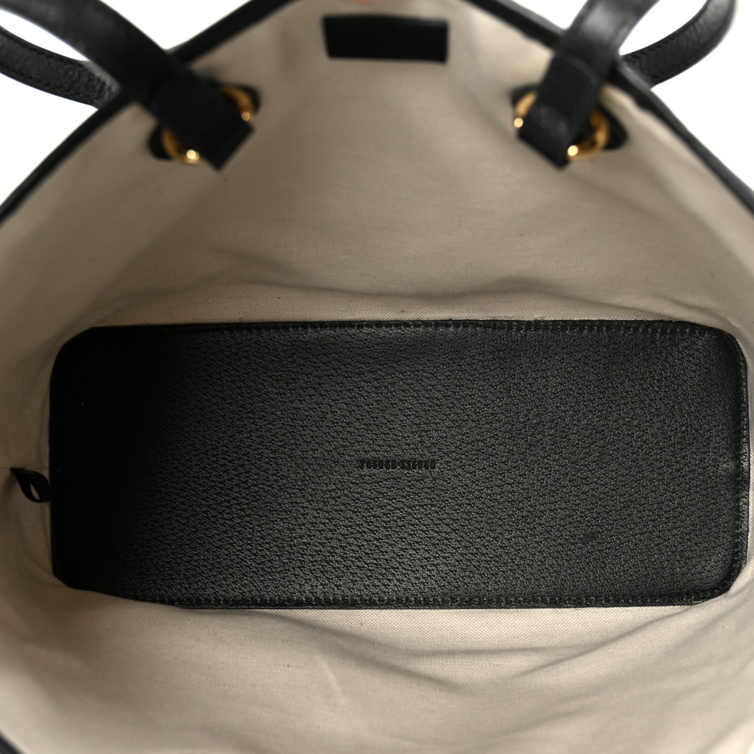 Gucci Textured Dollar Calfskin Small Ophidia Shoulder Tote Bag Black 5 of 10