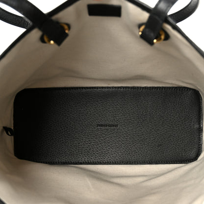 Gucci Textured Dollar Calfskin Small Ophidia Shoulder Tote Bag Black 5 of 10