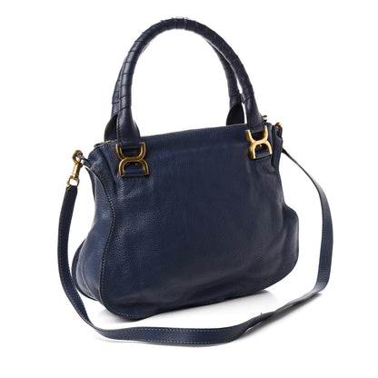 Chloe Calfskin Medium Marcie Satchel Royal Navy 3 of 10