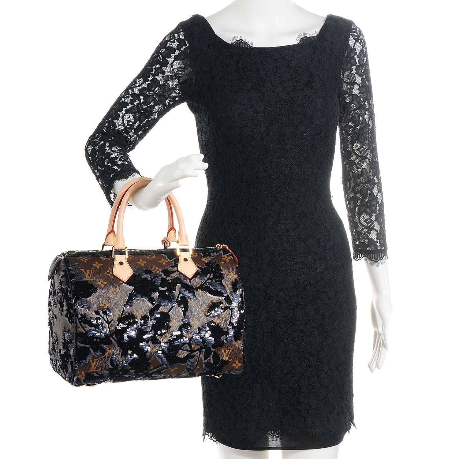 Louis Vuitton Monogram Fleur De Jais Sequins Speedy 30 2 of 7