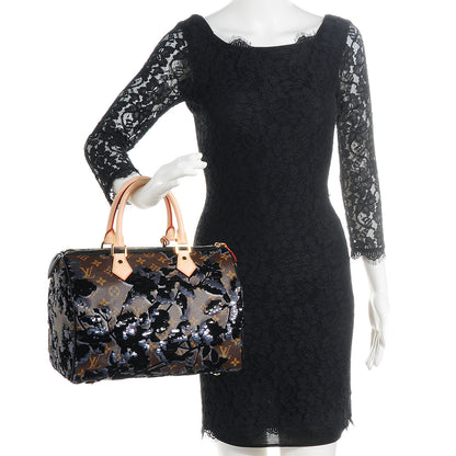 Louis Vuitton Monogram Fleur De Jais Sequins Speedy 30 2 of 7