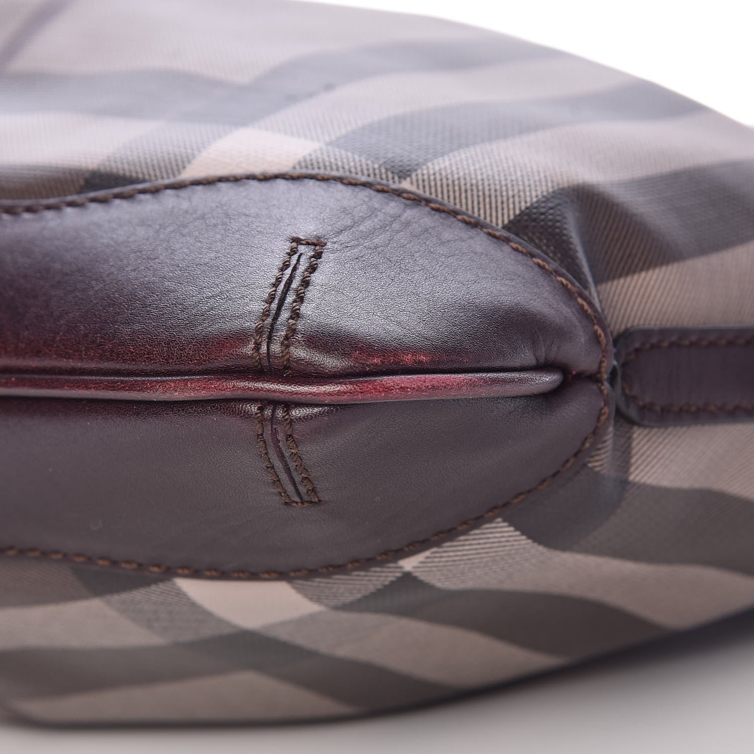 Burberry Smoked Check Hartham Shoulder Bag Chocolate 14 of 16