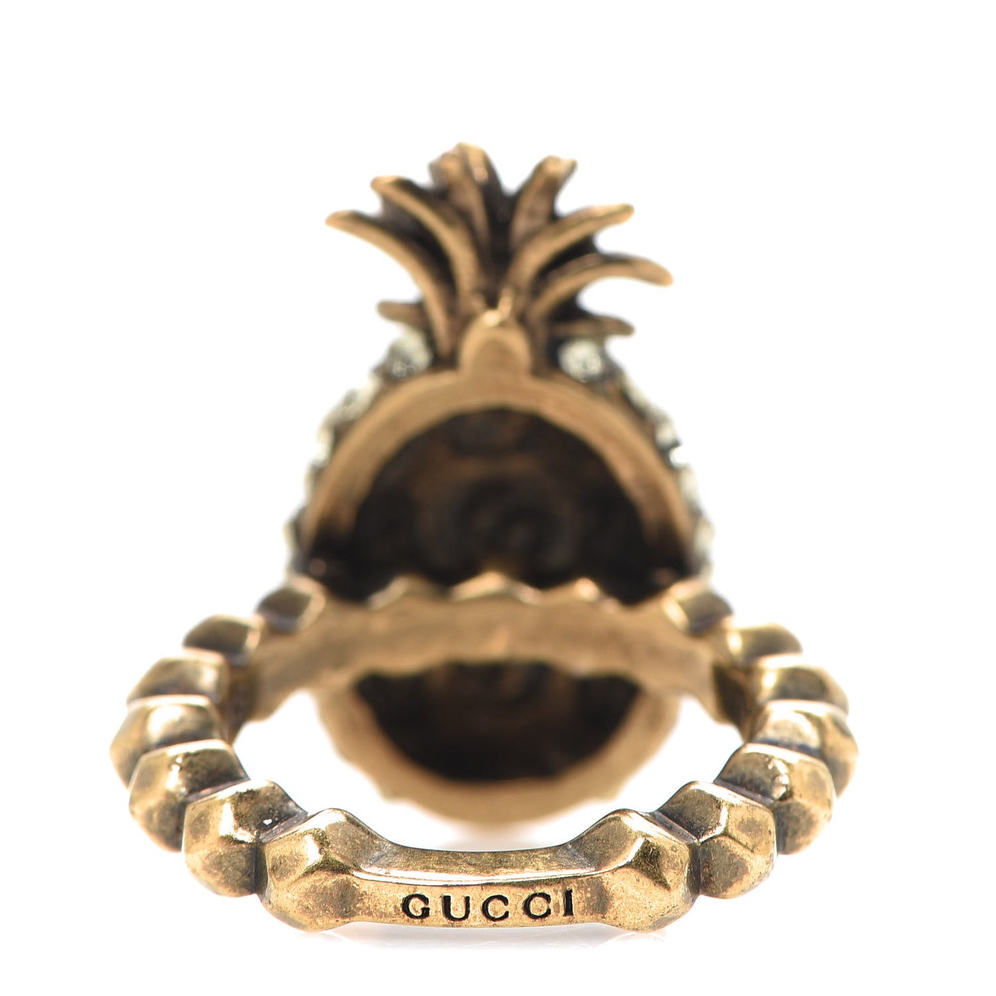 Crystal Pineapple Motif Ring M