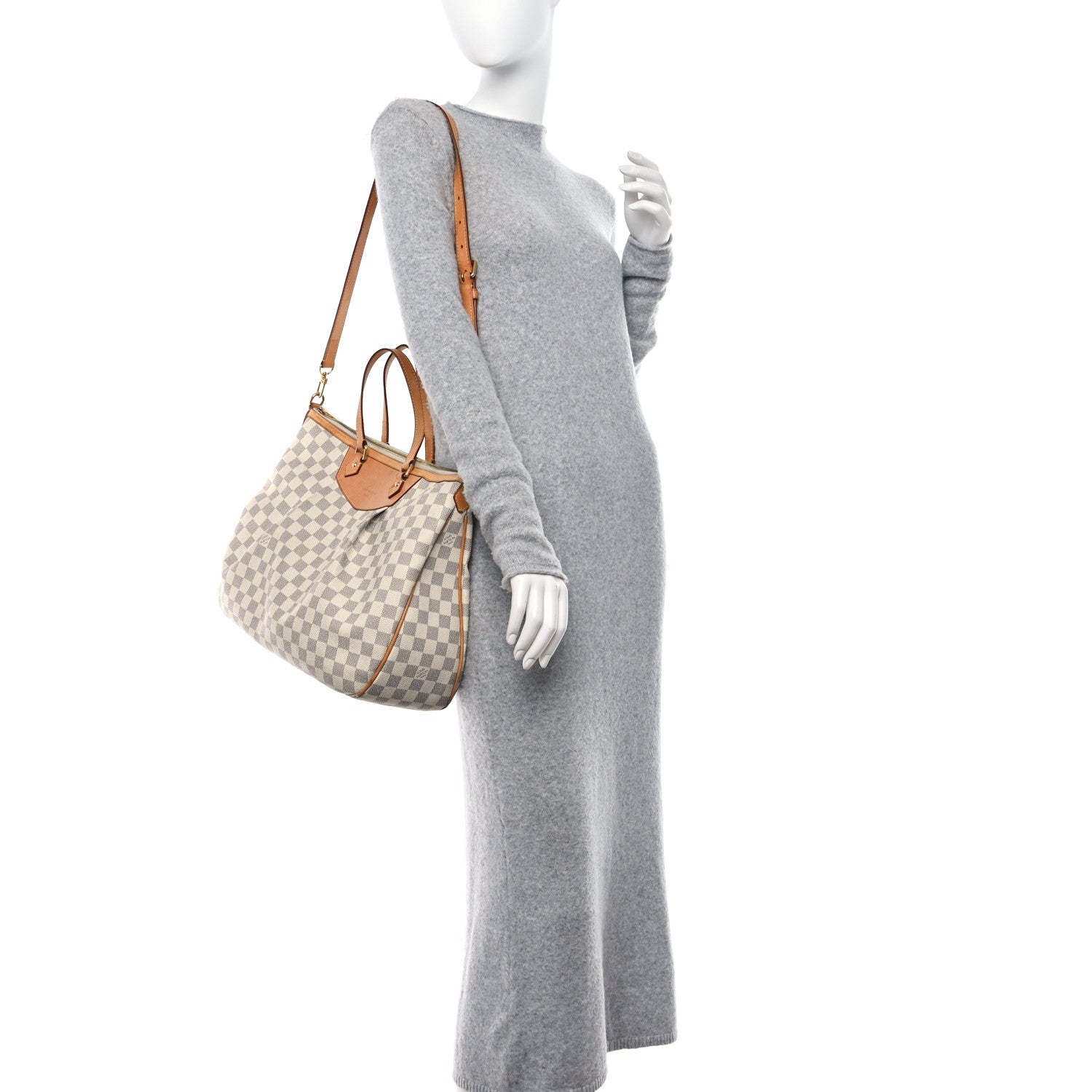Louis Vuitton Damier Azur Siracusa GM 2 of 12