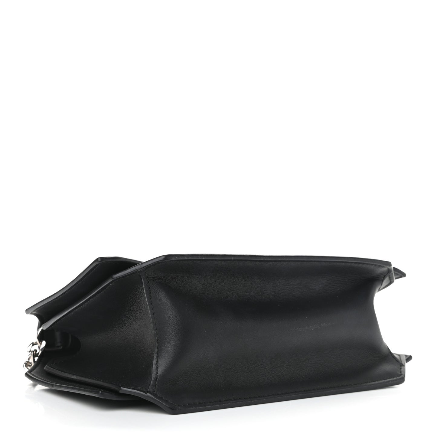 Calfskin Studded Bow Cut Chain Bag Black