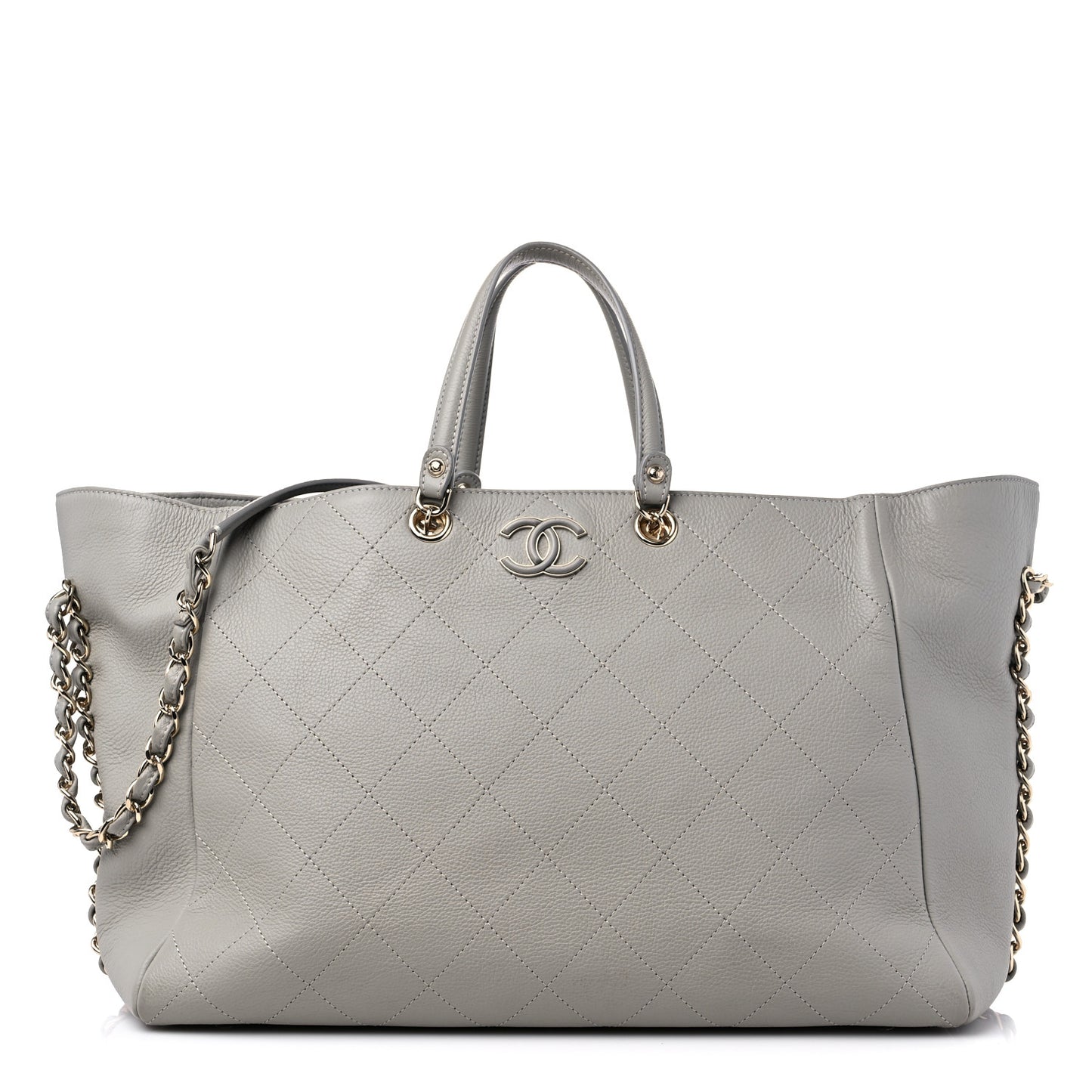 Bullskin Stitched Large Shopping Bag Grey
