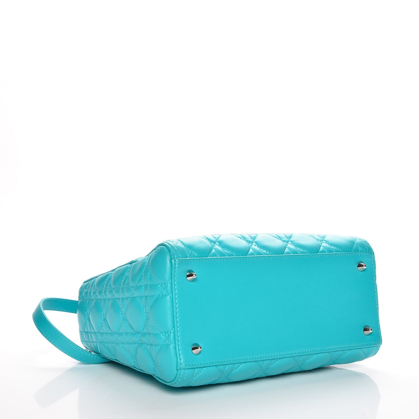 Lambskin Cannage Medium Lady Dior Turquoise