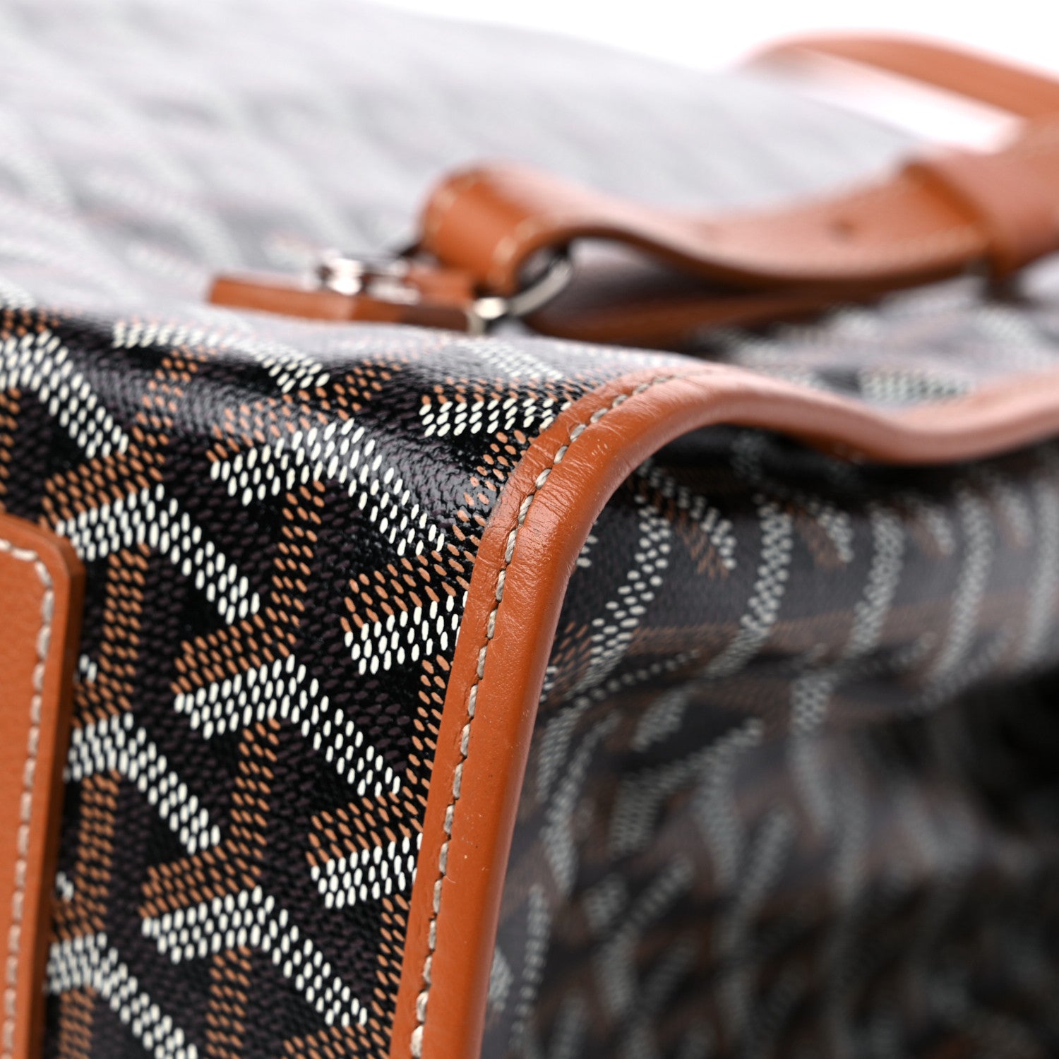 Goyard Goyardine Saint Leger Soft Briefcase Backpack Black Gold 10 of 12