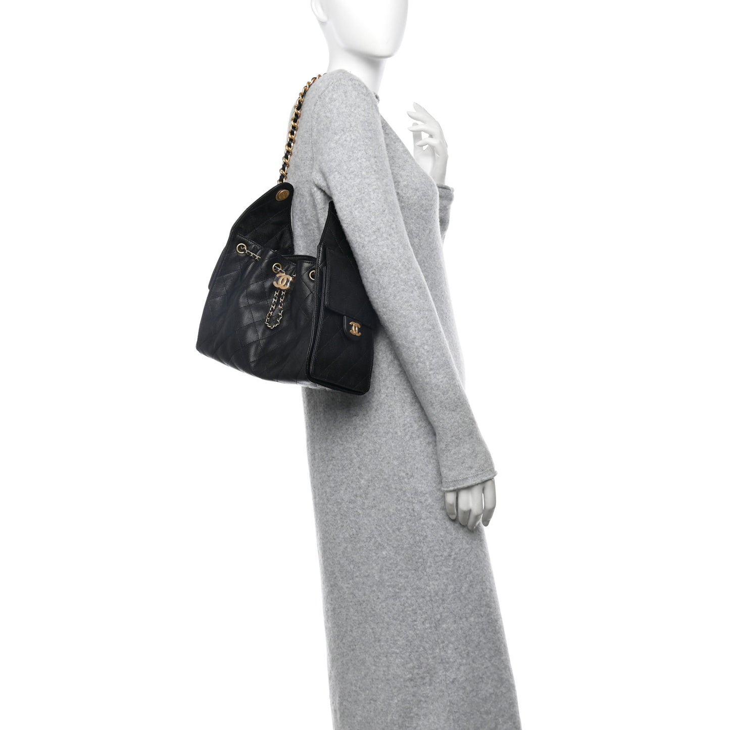Caviar Quilted Small Chanel 25 Handbag Black