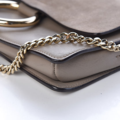 Chloe Suede Calfskin Small Faye Shoulder Bag Motty Grey 12 of 17
