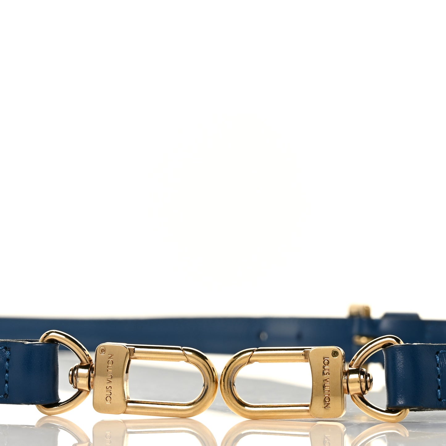 Calfskin Speedy Bandouliere Shoulder Strap Blue