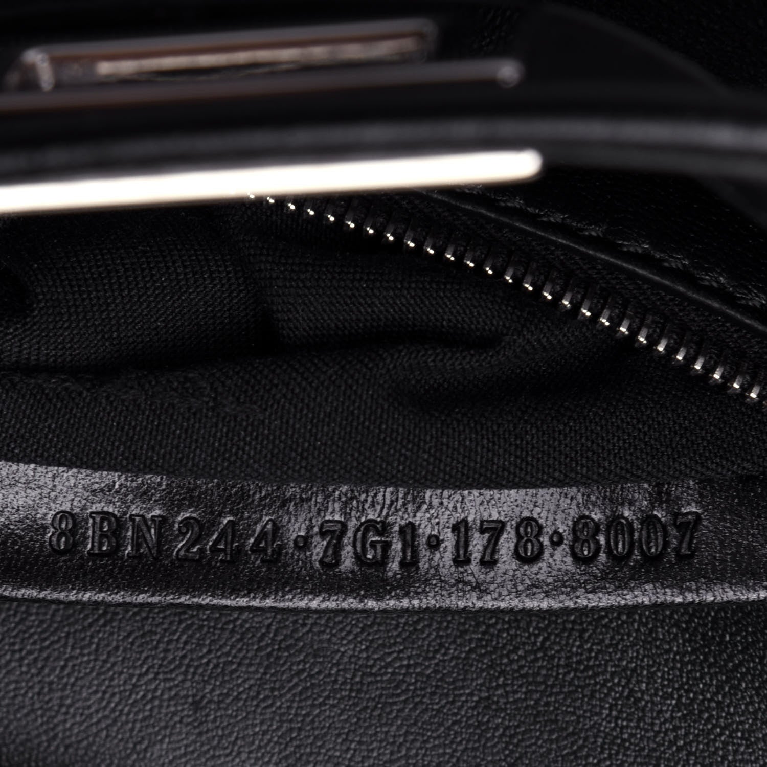 Fendi Nappa Lace Up Mini Peekaboo Iconic Satchel Black 6 of 9