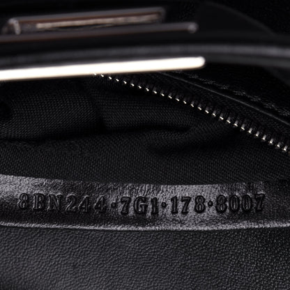 Fendi Nappa Lace Up Mini Peekaboo Iconic Satchel Black 6 of 9