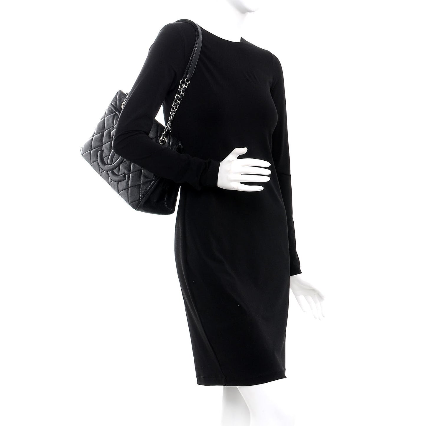 Caviar Quilted CC Timeless Tote Black