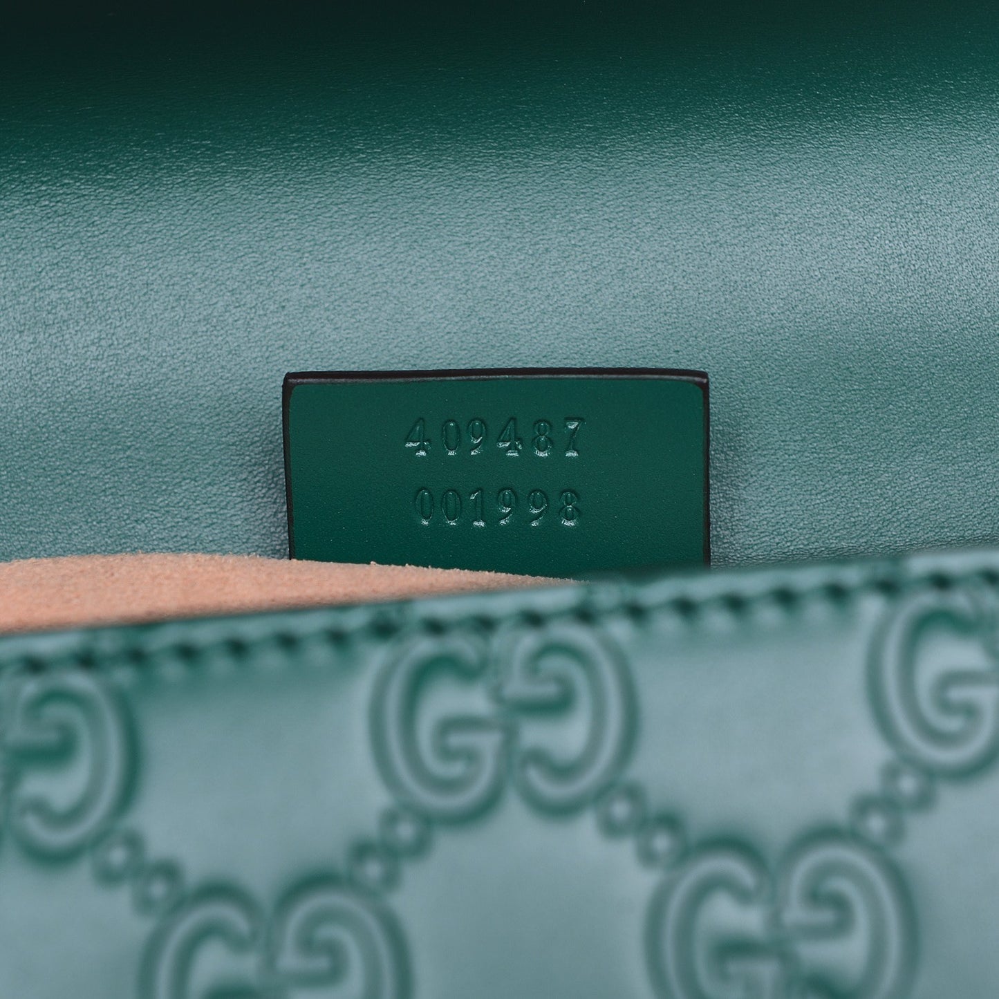 Guccissima Small Padlock Shoulder Bag Emerald