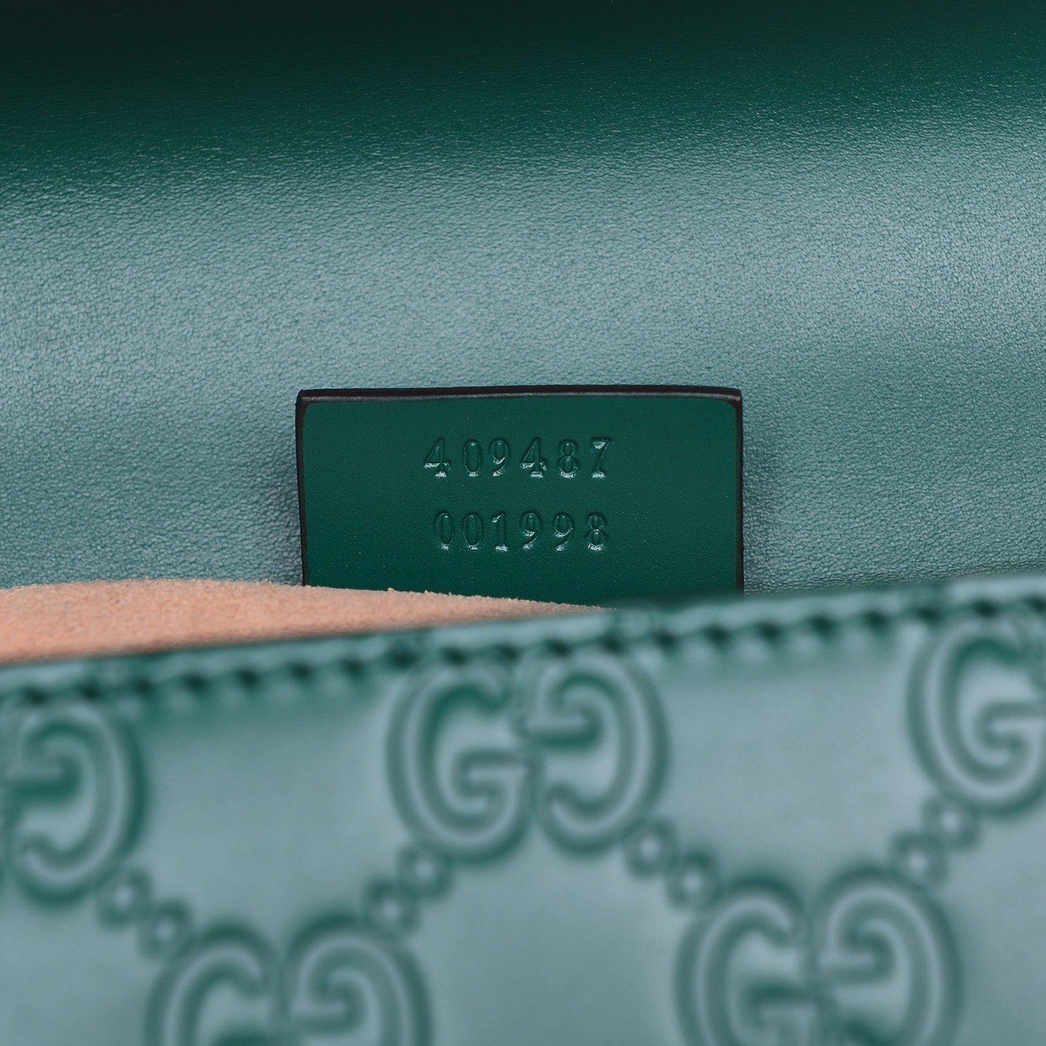 Gucci Guccissima Small Padlock Shoulder Bag Emerald 7 of 7