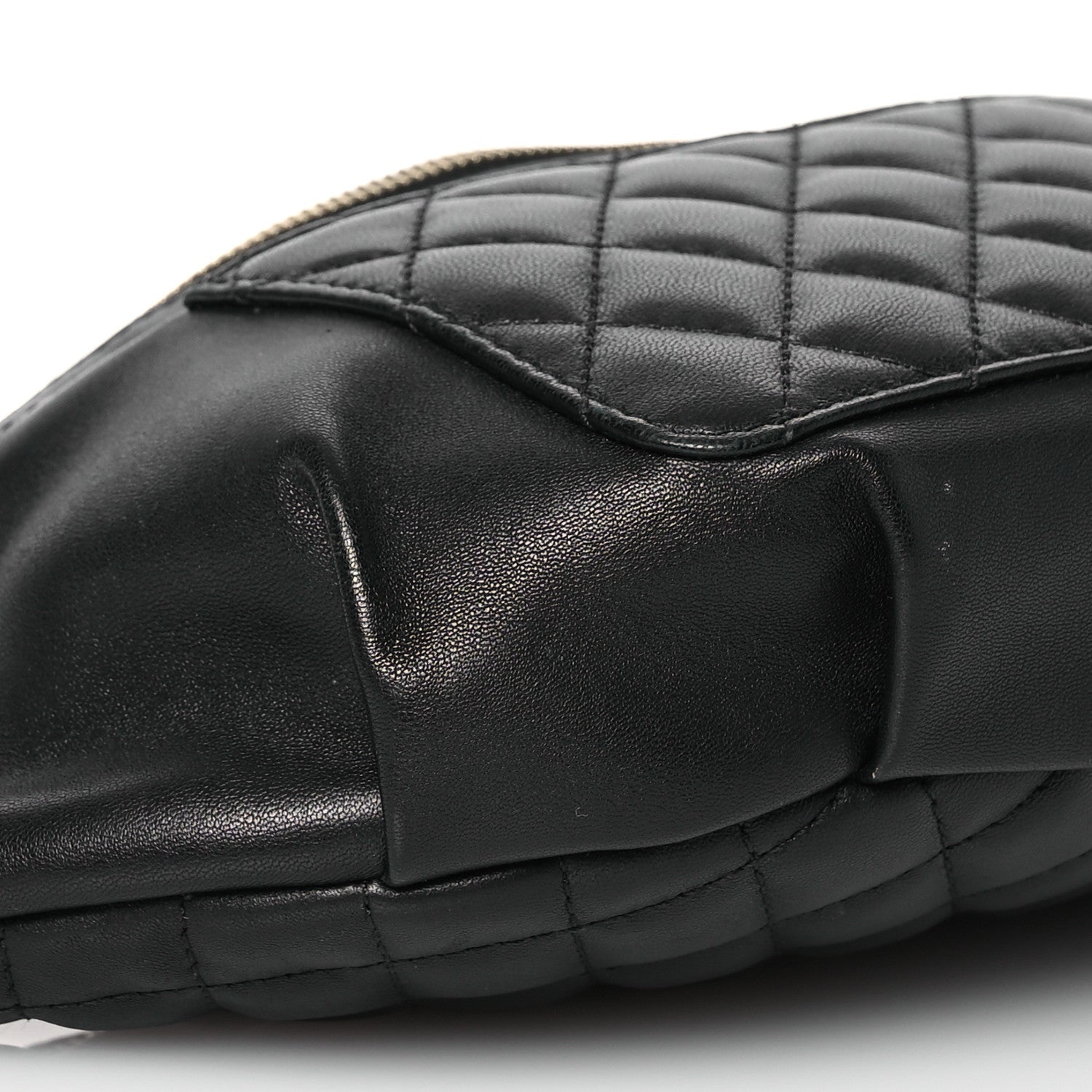 Chanel Lambskin Quilted Waist Bag Fanny Pack Black 8 of 13