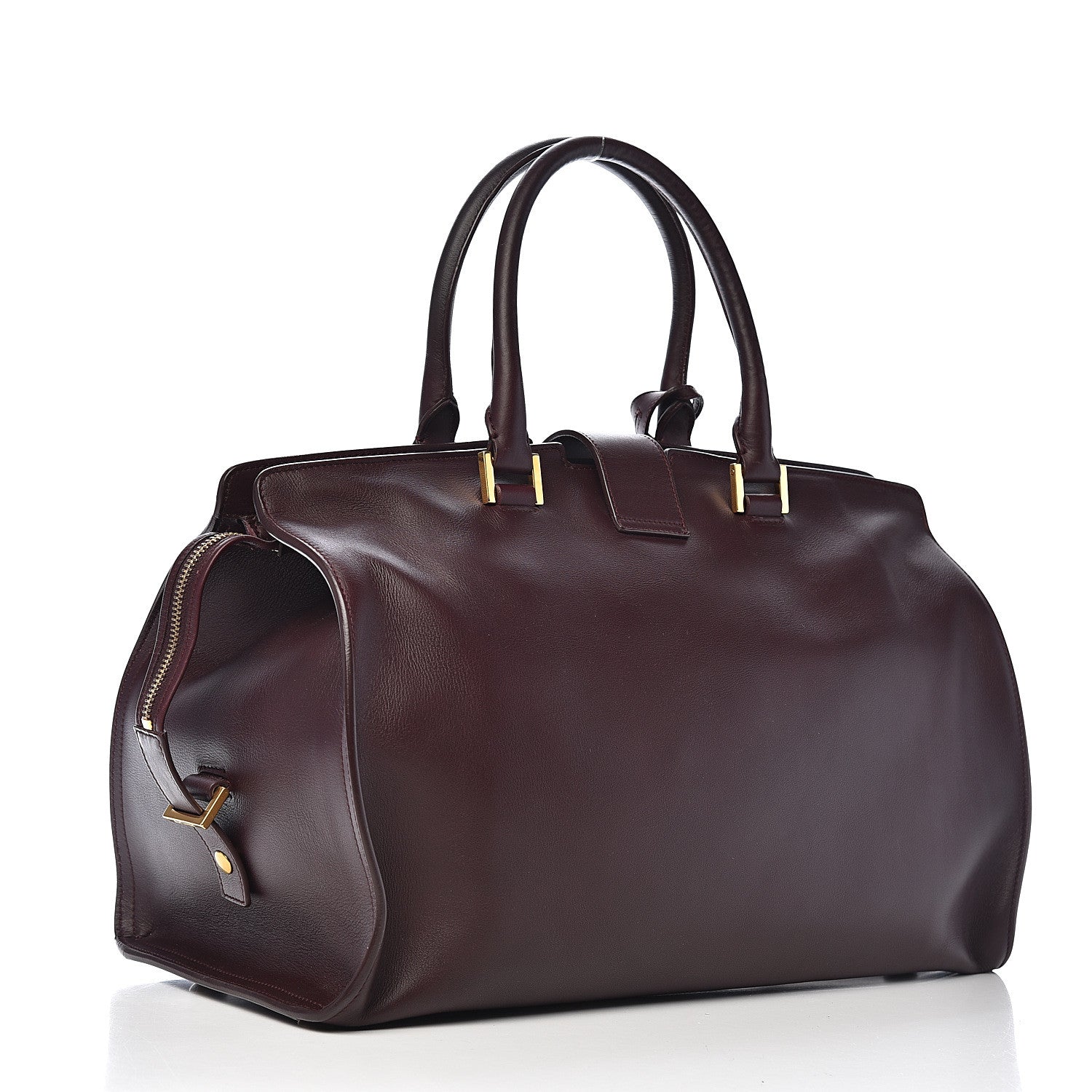 Saint Laurent Calfskin Medium Classic Y Cabas Bordeaux 2 of 12