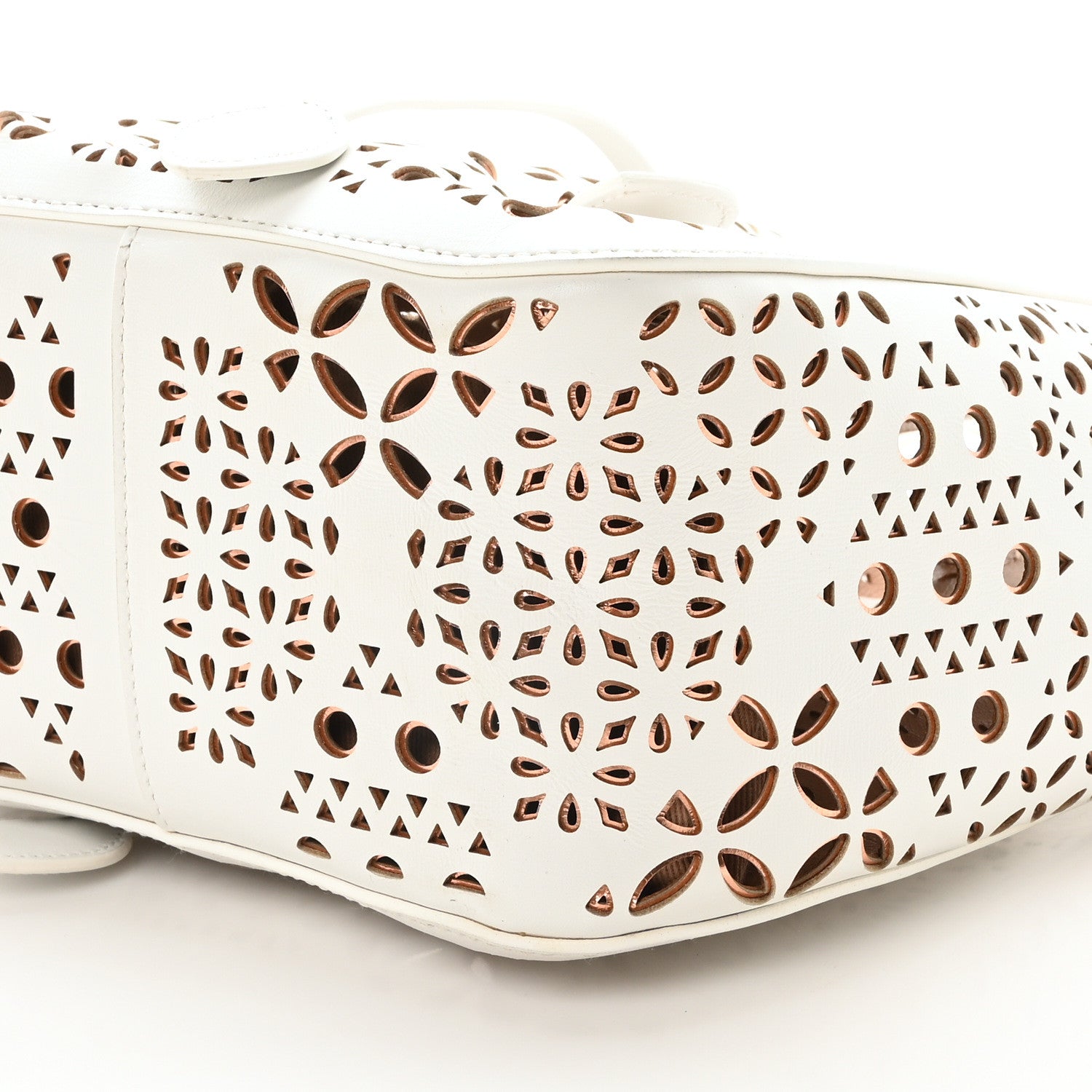 Alaia Lux Calfskin Vienne Rose-Marie 19 Bag White 10 of 10