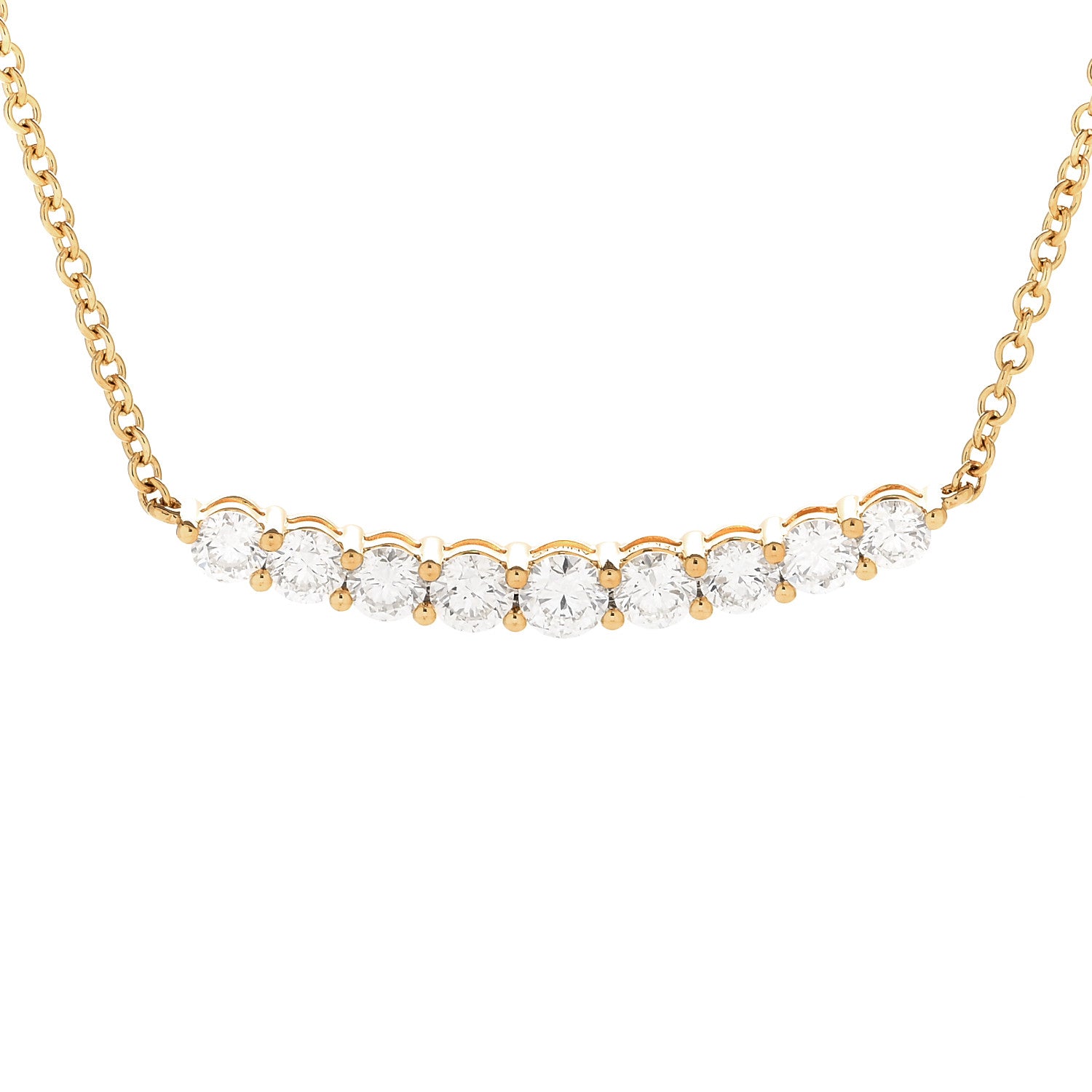 Anita Ko 18K Yellow Gold Diamond Delilah Crescent Necklace 4 of 7
