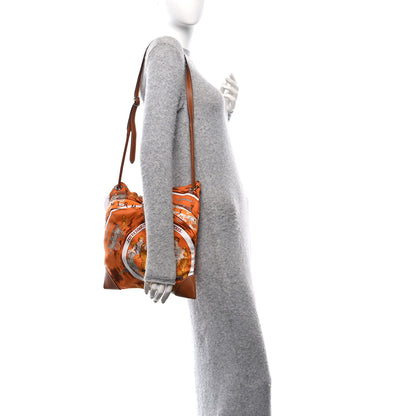 Hermes Silk Barenia Jeu Des Omnibus Et Dames Blanches Silky City 33 Bag Fauve Orange Multicolor 2 of 14