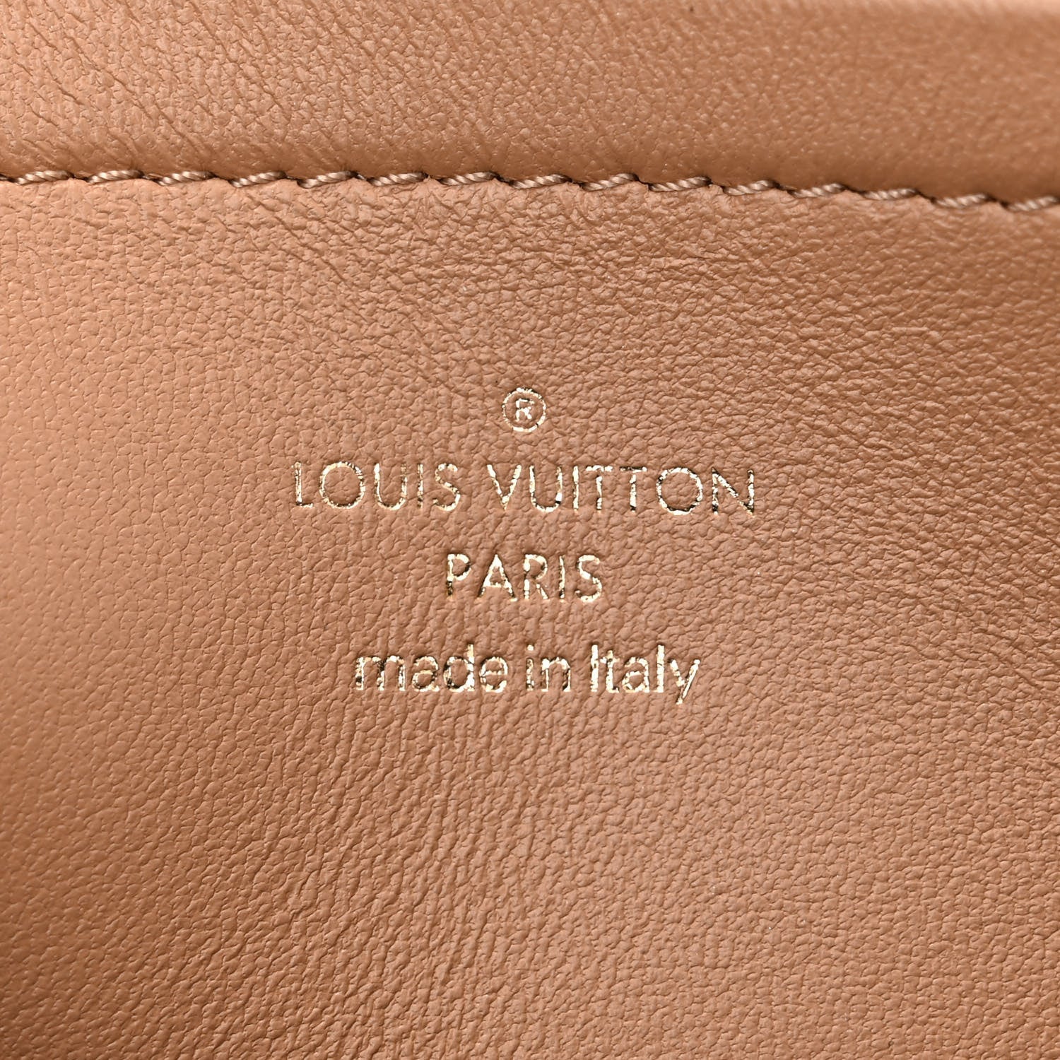 Louis Vuitton Lambskin Embossed Monogram Pochette Coussin Camel 6 of 11