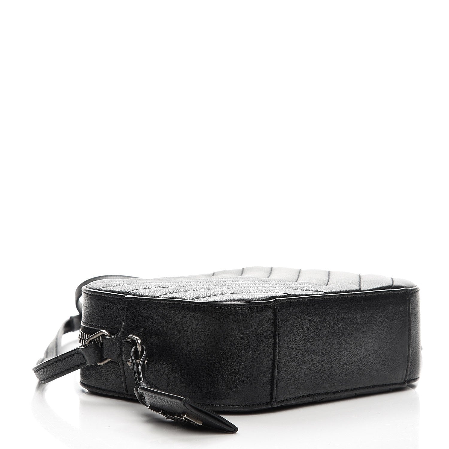 Saint Laurent Sheepskin Chevron Small Camera Bag Black 4 of 6