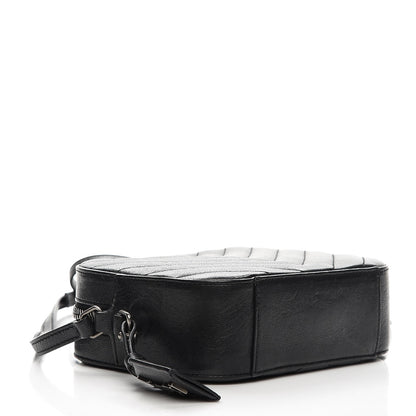 Saint Laurent Sheepskin Chevron Small Camera Bag Black 4 of 6