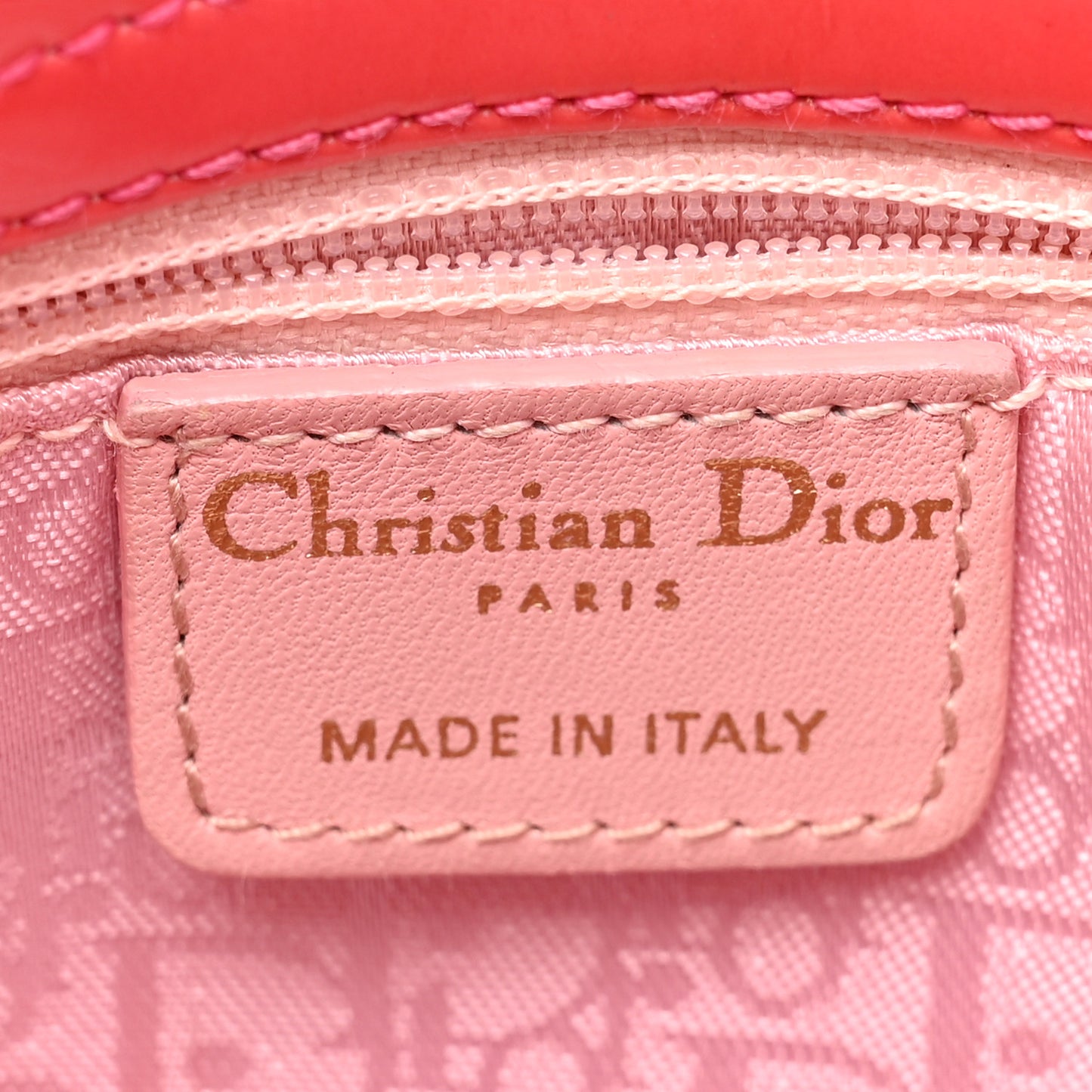 Patent Cannage Mini Lady Dior Pink