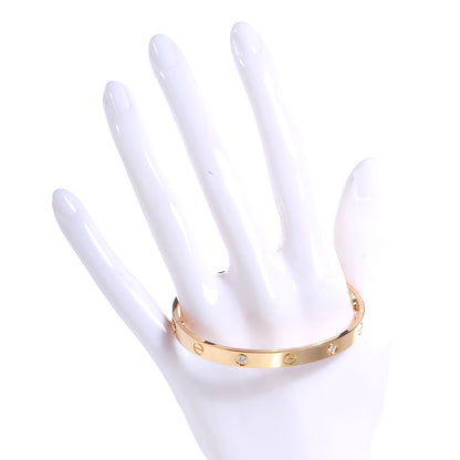 Cartier 18K Yellow Gold 4 Diamond LOVE Bracelet 18 2 of 5