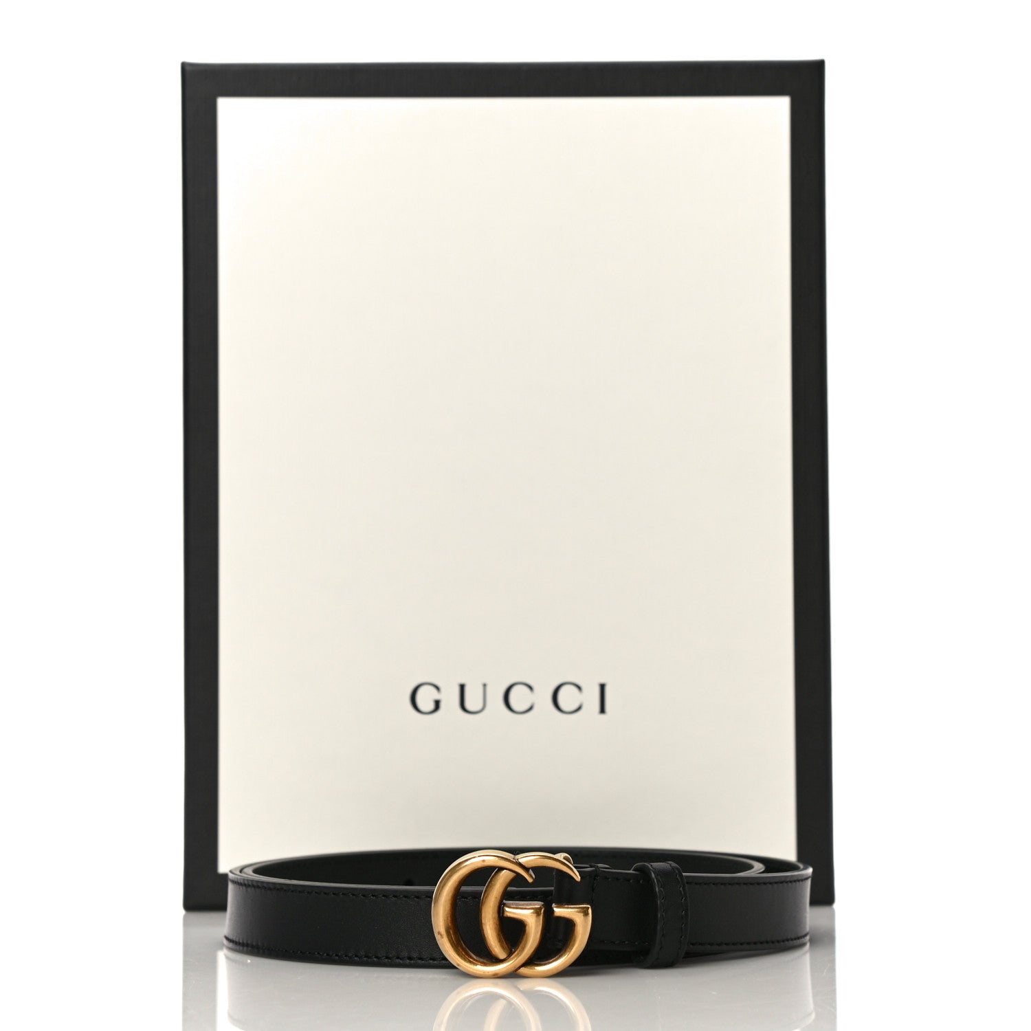 Gucci Calfskin Double G 20mm Belt 80 32 Black 8 of 8