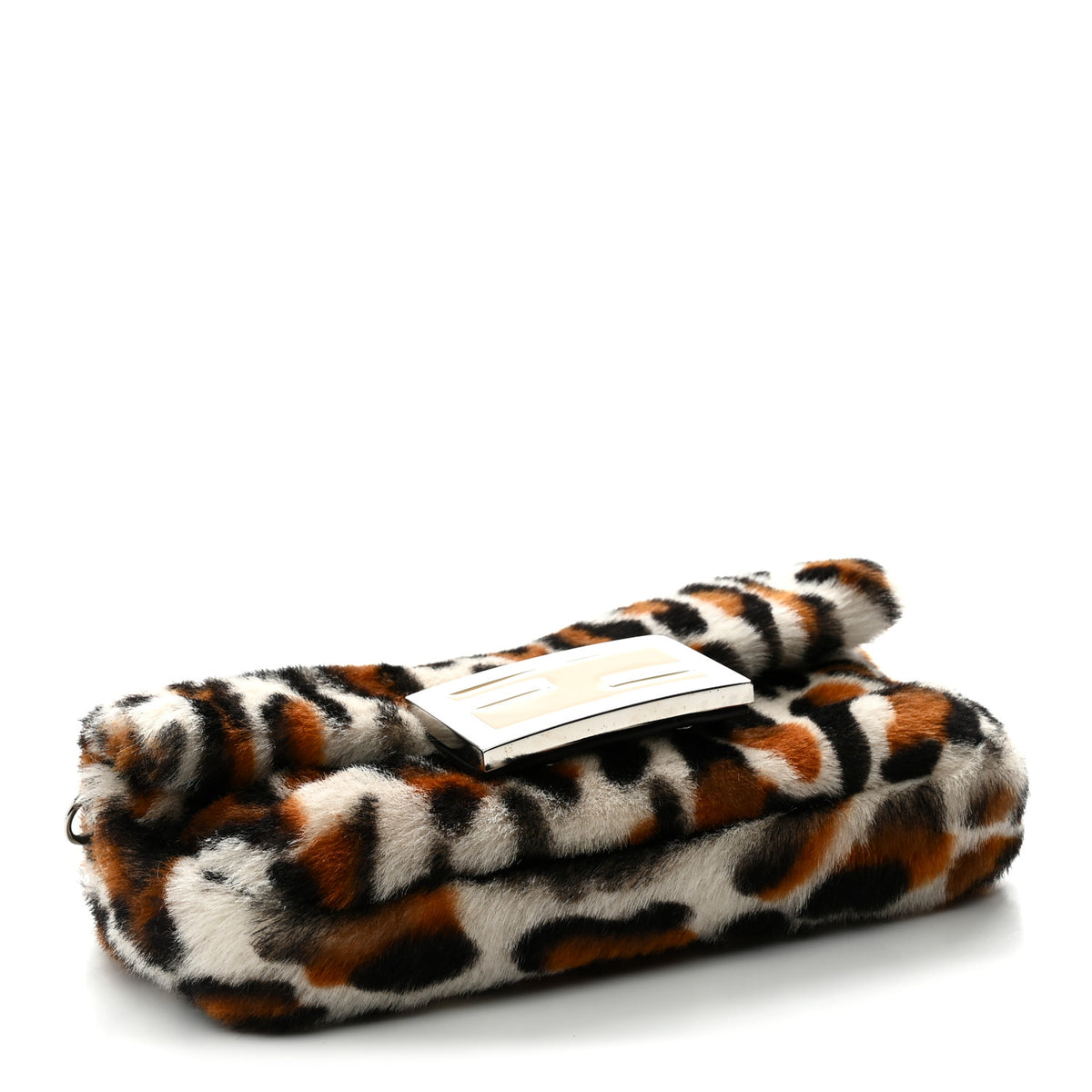 Fendi Calf Hair Leopard Print Phone Baguette Moro 4 of 10