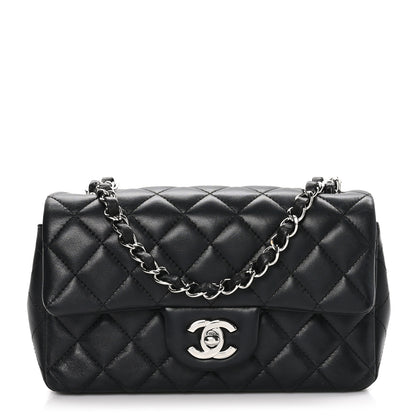 Chanel Lambskin Quilted Mini Rectangular Flap Black 1 of 12