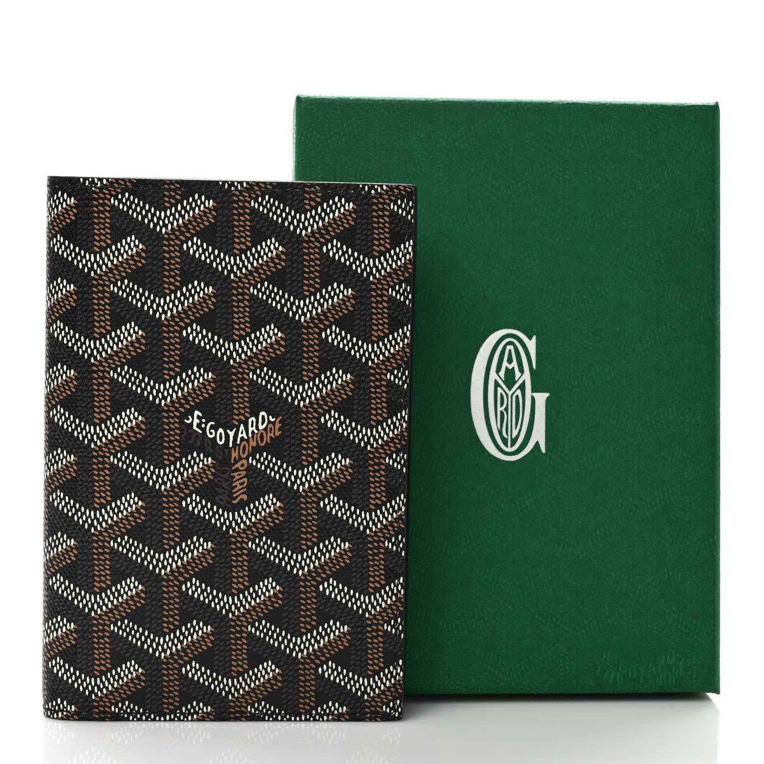 Goyard Goyardine Grenelle Passport Wallet Black Gold 7 of 7
