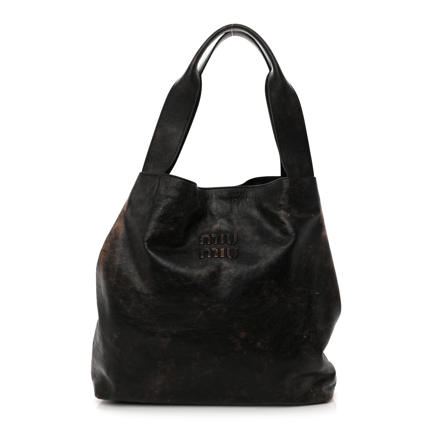 Miu Miu Soft Calf Hobo Bag Brown 1 of 12