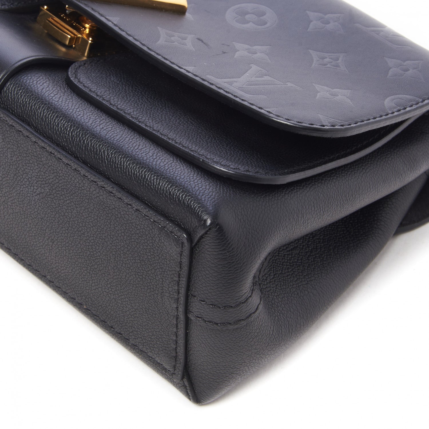 Louis Vuitton Monogram Cuir Plume Ecume Very Chain Bag Black 4 of 8
