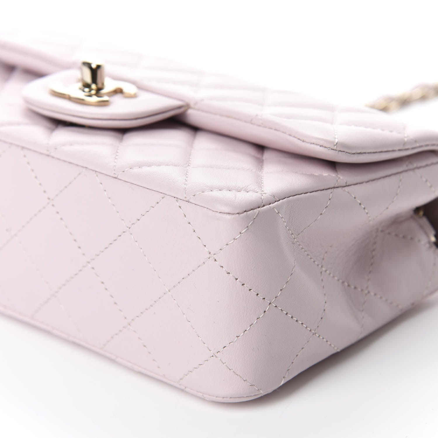 Chanel Lambskin Quilted Mini Rectangular Flap Light Pink 7 of 11