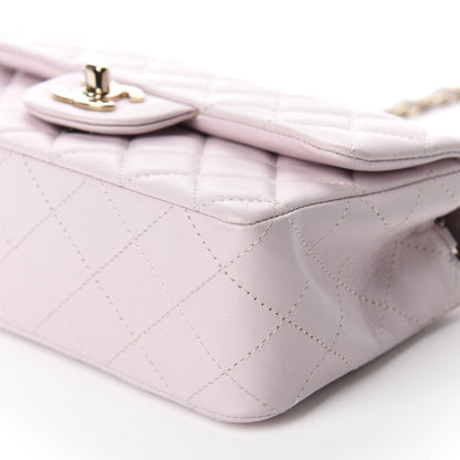 Chanel Lambskin Quilted Mini Rectangular Flap Light Pink 7 of 11