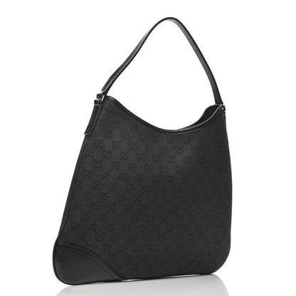 Gucci Monogram Medium New Britt Hobo Black 3 of 9