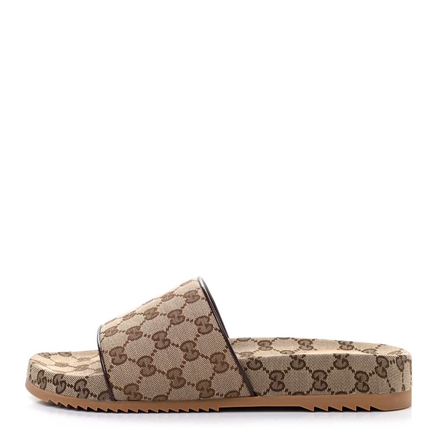 Gucci Canvas GG Monogram Mens Slide Sandals 10 Beige 1 of 8