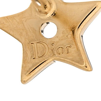 Christian Dior Crystal Star CD La Petite Tribal Earrings Gold 4 of 5