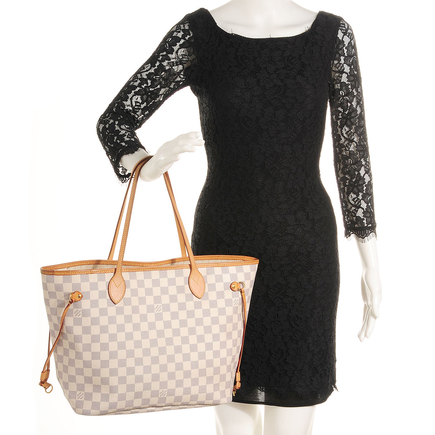 Louis Vuitton Damier Azur Neverfull MM 2 of 7