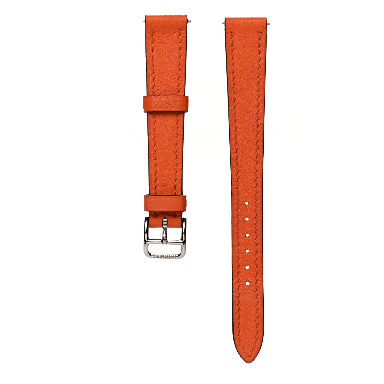 Hermes Swift 21mm Heure H Hour Watch Strap Orange 1 of 4