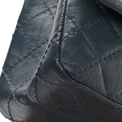 Chanel Aged Calfskin Quilted 2.55 Reissue 225 Flap Dark Blue 12 of 13