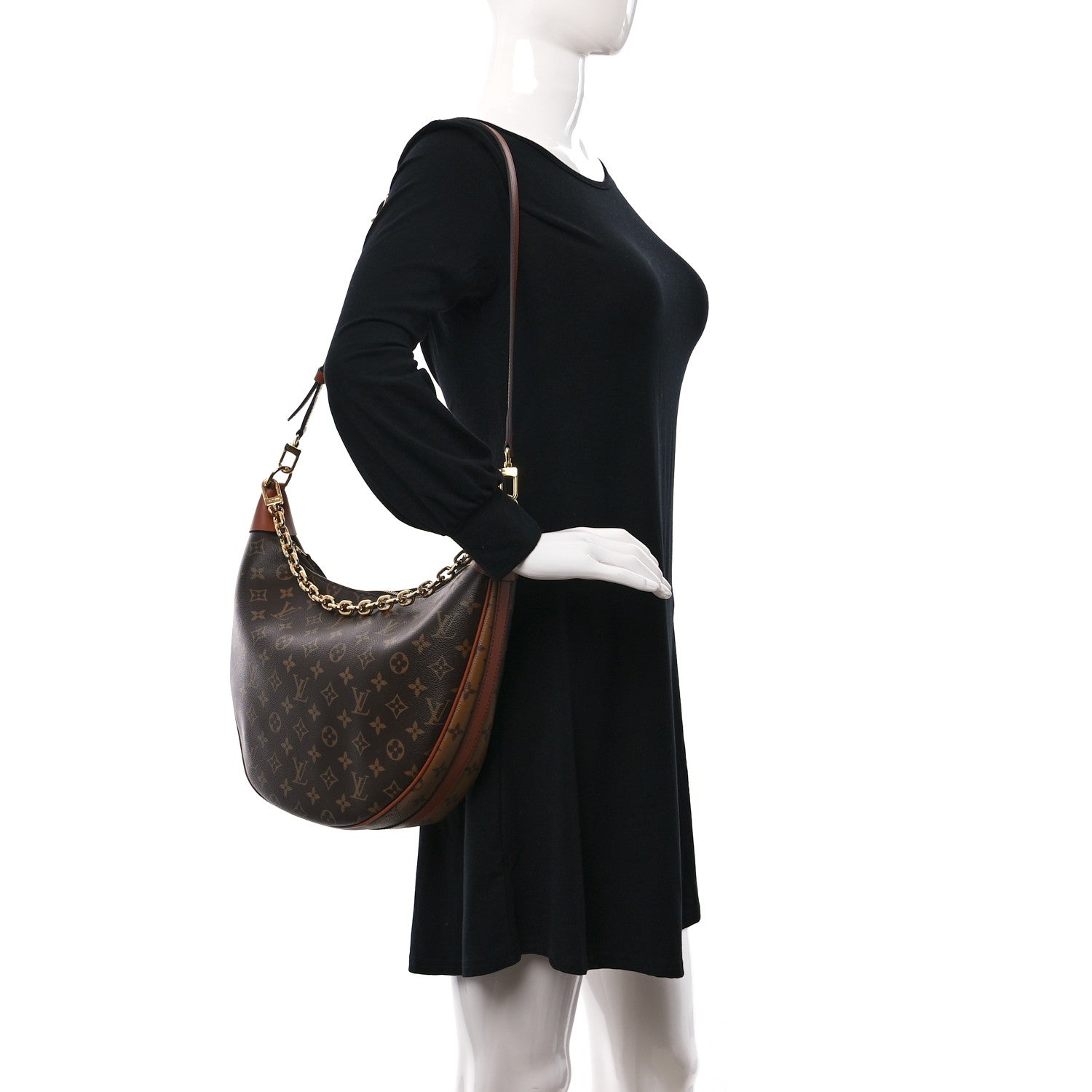 Louis Vuitton Reverse Monogram Loop Hobo 2 of 8